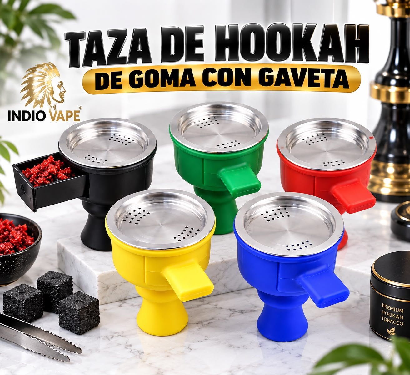 TAZA DE GOMA CON GAVETA