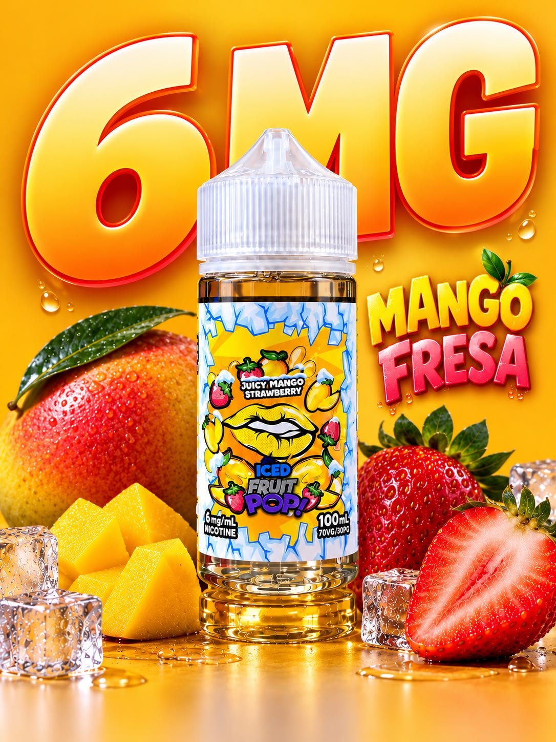 ICE POP MANGO FRESA 6MG
