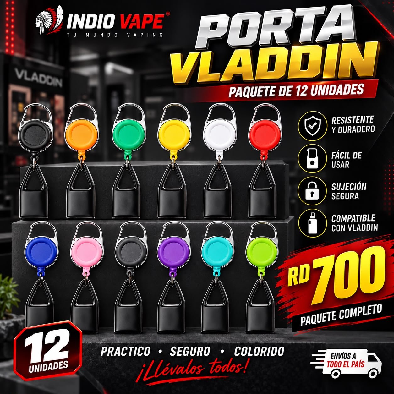 PORTA VLADDIN PAQUETE 12 UNIDADES